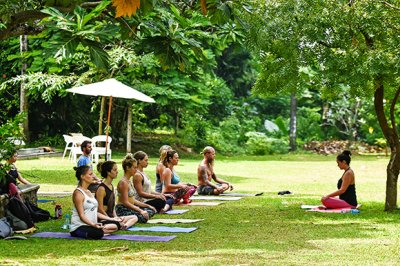 Yoga Lesson at Vision Lanka Tours